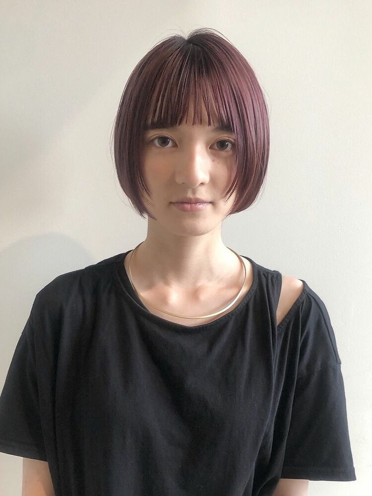 根元暗めピンク ショートボブ ミヤモトユウタの髪型 ヘアスタイル ヘアカタログ情報 Yahoo Beauty ヤフービューティー