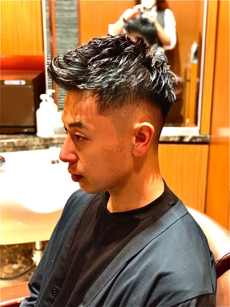 ショートアッパー&amp;ミドルフェード🥊｜ヘアモードキクチ銀座店（ヘアモードキクチギンザテン）銀座の高級刈上師兼パーマ屋さんのヘアスタイル情報