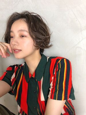 ショートボブ パーマ 前髪なしの髪型 ヘアスタイル ヘアカタログ 人気順 Yahoo Beauty ヤフービューティー