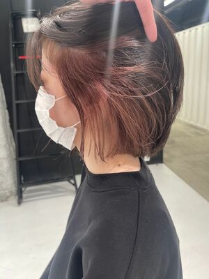2022年夏】ピンクベージュ ショートの髪型・ヘアスタイル・ヘア 