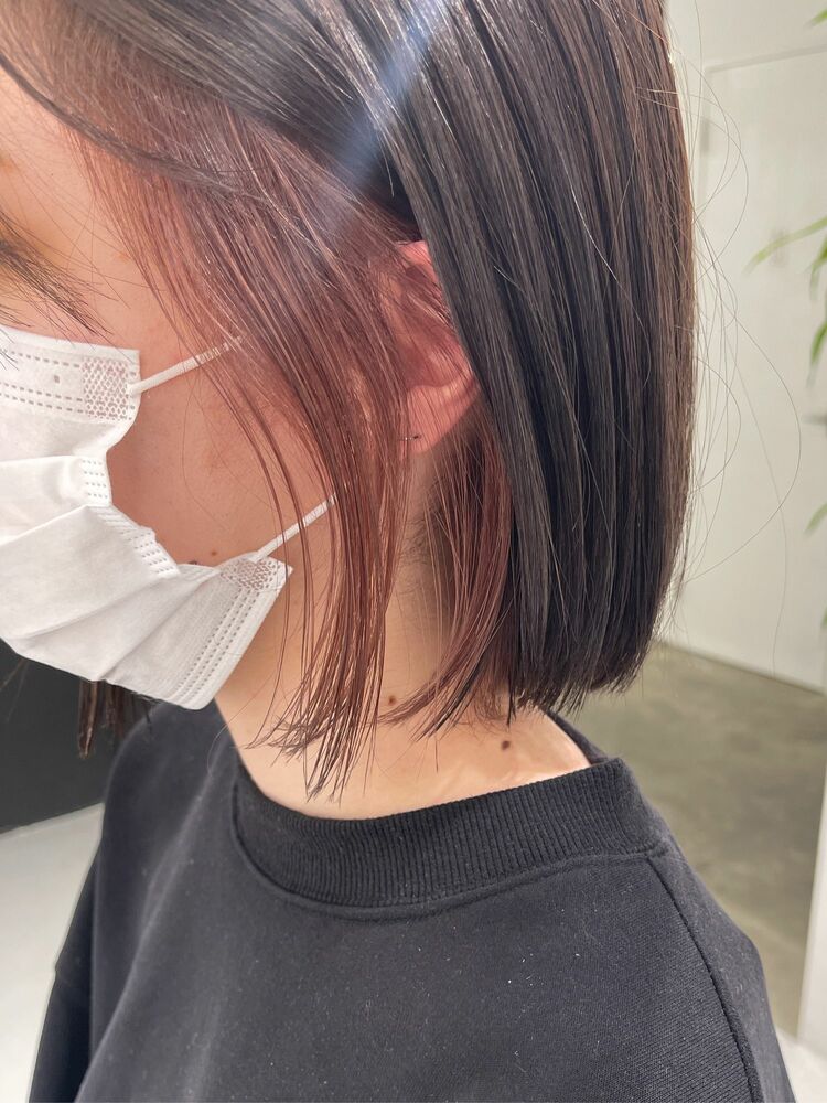 インナーカラーピンクベージュ タカシマ イッセイの髪型 ヘアスタイル ヘアカタログ情報 Yahoo Beauty ヤフービューティー