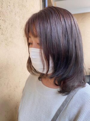 21年秋冬 ピンクアッシュ ミディアムの新着ヘアスタイル 髪型 ヘアアレンジ Yahoo Beauty