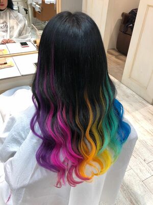 ユニコーンカラーの髪型 ヘアスタイル ヘアカタログ 人気順 Yahoo Beauty ヤフービューティー