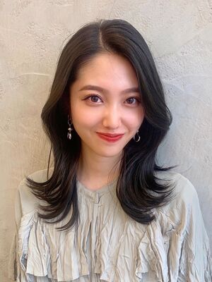 前髪なし 韓国ヘアの髪型 ヘアスタイル ヘアカタログ 人気順 Yahoo Beauty ヤフービューティー