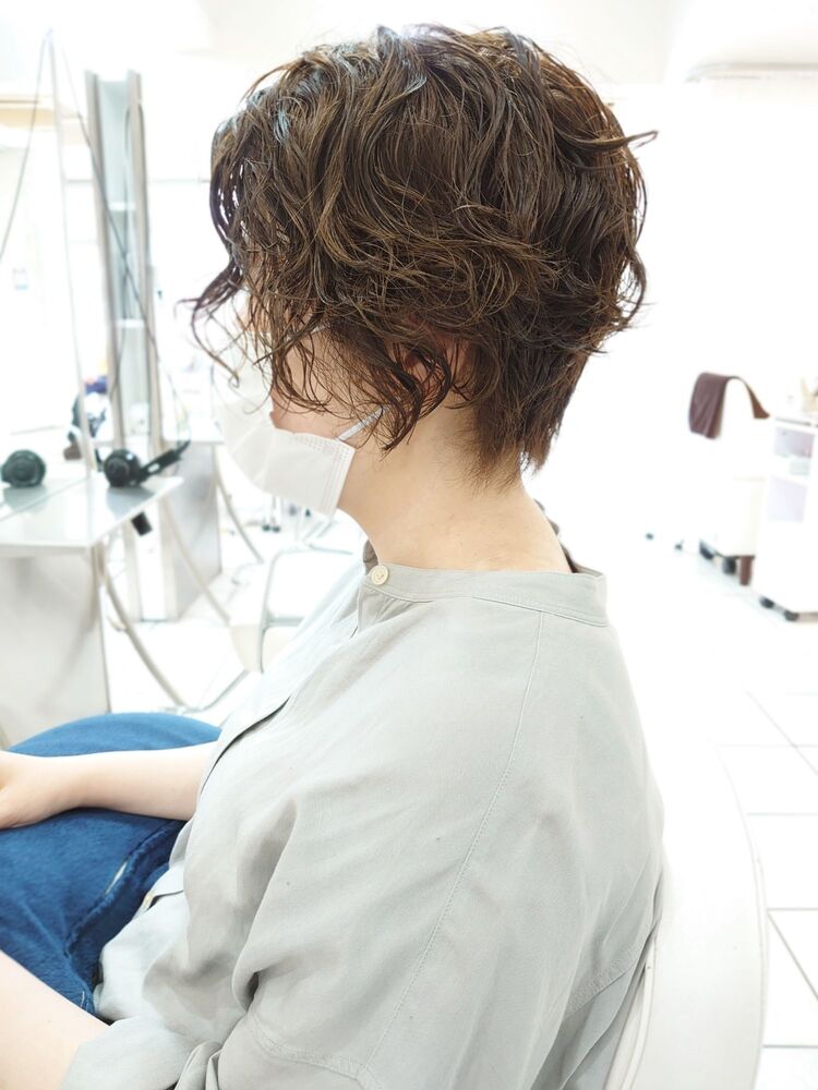 クルクルパーマとショートボブ Hair Nail Muse 稲毛店 ヘアアンドネイル ミューズ イナゲテン 荒川雄平の髪型 ヘアスタイル ヘアカタログ情報 Yahoo Beauty ヤフービューティー