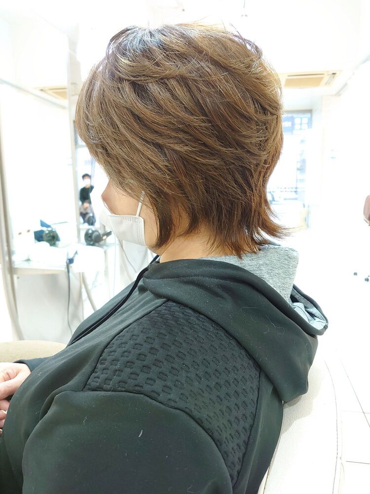 大人ショート マッシュウルフ アシメ Hair Nail Muse 稲毛店 ヘアアンドネイル ミューズ イナゲテン 荒川雄平のヘアスタイル情報 Yahoo Beauty