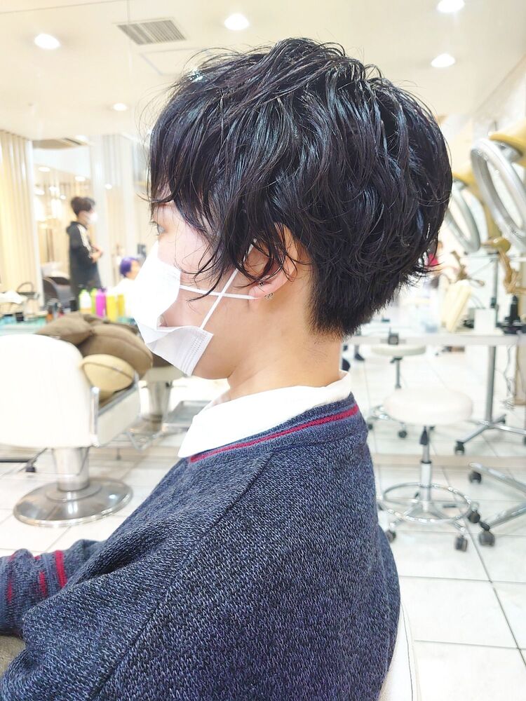 寝癖風パーマ 刈り上げ Hair Nail Muse 稲毛店 ヘアアンドネイル ミューズ イナゲテン 荒川雄平のヘアスタイル情報 Yahoo Beauty